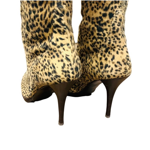 Stuart Weitzman Leopard Print Calf Hair Knee High Boots 9.5M - Picture 4 of 10